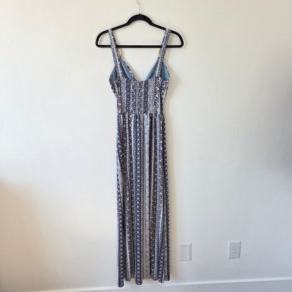 Derek Heart Paisley Floral Maxi Dress Twist Front Y2K 90s Beach Vacation Large - Picture 11 of 13